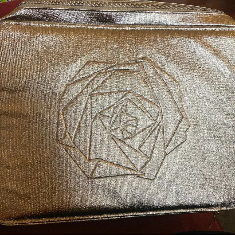 🧩 3/$20 Lancôme Large Square Cosmetic Bag Gold